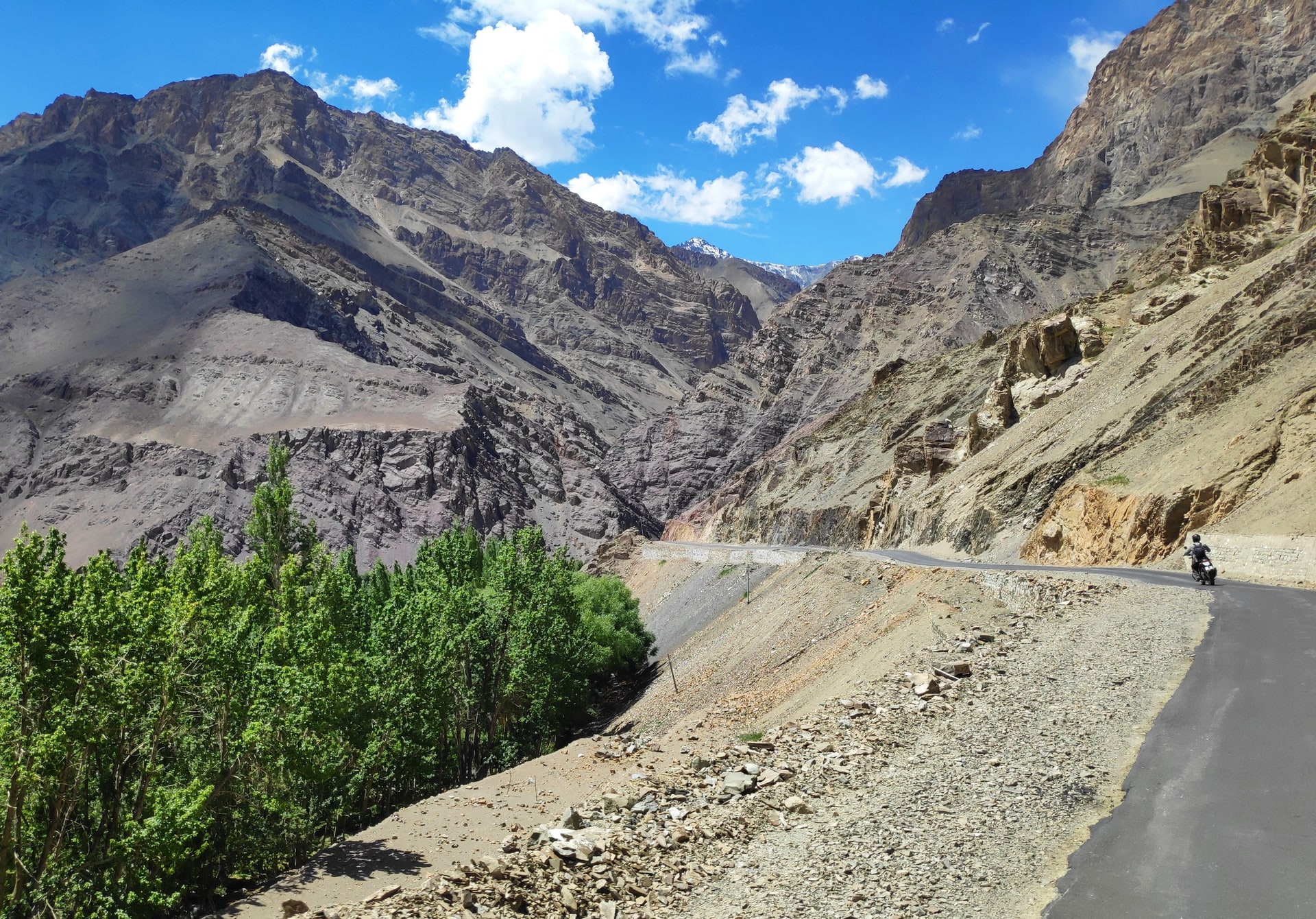 Motorbiking on mountain roads